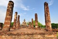 Sukhothai ruin old city country,Thailand Royalty Free Stock Photo