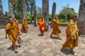 Sukhothai Ruins Buddhist Monks, Thailand