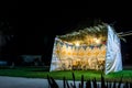 Sukkah - symbolic temporary hut for celebration of Jewish Holiday Sukkot Royalty Free Stock Photo