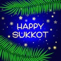 Sukkot festival greeting card.