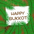 Sukkot festival greeting card.