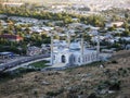 Sulaiman-Too Mountain. View of the city of Osh. Mosque Royalty Free Stock Photo