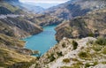 Sulak Canyon. Beautiful view of the mountains and the blue river on a sunny summer day. Dagestan Royalty Free Stock Photo