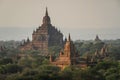 Sulamani temple from top of Pyathatgyi pagoda at sunset, bagan, Mandalay region, Myanmar Royalty Free Stock Photo