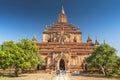 The Sulamani Temple is a Buddhist temple located in the village of Minnanthu southwest of Bagan in Myanmar. The temple is one of Royalty Free Stock Photo