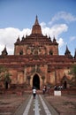 Sulamani Temple pagoda chedi burma style for burmese people and foreign travelers travel visit respect praying in Minnanthu