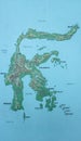 sulawesi island map illustration