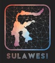 Sulawesi map design.