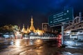 Sule pagoda at night Royalty Free Stock Photo