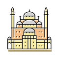 suleiman pasha mosque color icon vector illustration