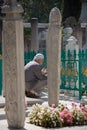Suleimania Mosque - Old man praying