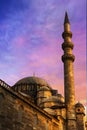 Suleymaniye Mosque in Istanbul after the sunset Royalty Free Stock Photo