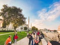 Suleymaniye Mosque. Suleymaniye Camii. Minaret, marmara. Sulaymaniye Mosque Exterior Turkey October 29, 2019, Istanbul.