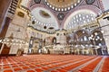 Suleymaniye Mosque in Istanbul Turkey - interior