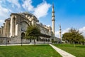 Suleymaniye Mosque surrounded by the garden under the sunlight and a blue sky in Istanbul in Turkey Royalty Free Stock Photo