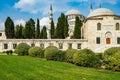 Suleymaniye Mosque surrounded by the garden under the sunlight and a blue sky in Istanbul in Turkey Royalty Free Stock Photo