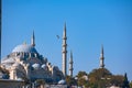 Suleymaniye Mosque view from Eminonu district of Istanbul Royalty Free Stock Photo