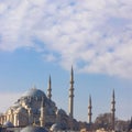 Suleymaniye Mosque view. Ramadan or islamic concept