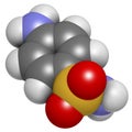 Sulfanilamide sulphanilamide sulfonamide antiobiotic molecule. One of the first antibiotics discovered.