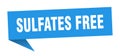 sulfates free banner. sulfates free speech bubble. Royalty Free Stock Photo