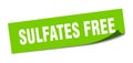 sulfates free sticker. square isolated label sign. peeler