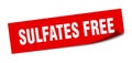 sulfates free sticker. square isolated label sign. peeler