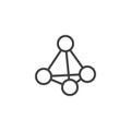 Sulfide Iron Chloride Molecular Geometry line icon