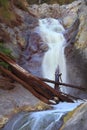 Sulfide waterfall at kawa ijen Indonesia