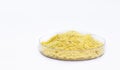 Sulfur or sulfur is a chemical element used for sulfuric acid for batteries, gunpowder making and rubber vulcanization