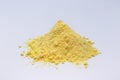 Sulfur or sulfur is a chemical element used for sulfuric acid for batteries, gunpowder making and rubber vulcanization