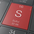 Sulfur element from periodic table