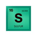 Sulfer element from the periodic table