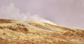 Sulfur gas on taftan volcano in iran Royalty Free Stock Photo