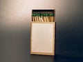 Sulfur matches in a box on a black background