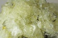 Sulfur Mineral. Yellow Crystals of Mineral Sulfur Royalty Free Stock Photo