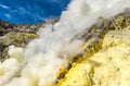 Sulfur mining, Kawah Ijen volcano, Java, Indonesia