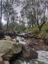 a sulfur river named kali pait is located in Ijen Indonesia Royalty Free Stock Photo