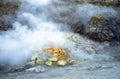 Sulfur at the Solfatara crater, Pozzuoli, Naples, Italy Royalty Free Stock Photo