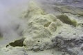 Sulfur at the top of volcano Gorely Royalty Free Stock Photo