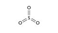 sulfur trioxide molecule, structural chemical formula, ball-and-stick model, isolated image sulphur trioxide Royalty Free Stock Photo