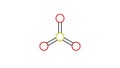sulfur trioxide molecule, structural chemical formula, ball-and-stick model, isolated image sulphur trioxide Royalty Free Stock Photo