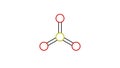 sulfur trioxide molecule, structural chemical formula, ball-and-stick model, isolated image sulphur trioxide