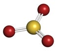Sulfur trioxide pollutant molecule. Principal agent in acid rain
