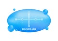 Sulfuric Acid Molecular Structure with Blue Spheres Floating Around Royalty Free Stock Photo