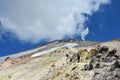 Sulfuric slops of Damavand near summit Royalty Free Stock Photo