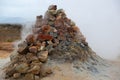 Sulfuric smoker at Hverir area nearby Lake Myvatn and NÃ¡mafjall in Iceland