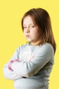 Sulk little girl Royalty Free Stock Photo