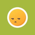 sulky emoticon. Vector illustration decorative design