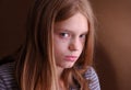 Sulky young girl Royalty Free Stock Photo