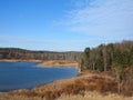 Sullivanville Watershed Dam scenic natural overlook Royalty Free Stock Photo